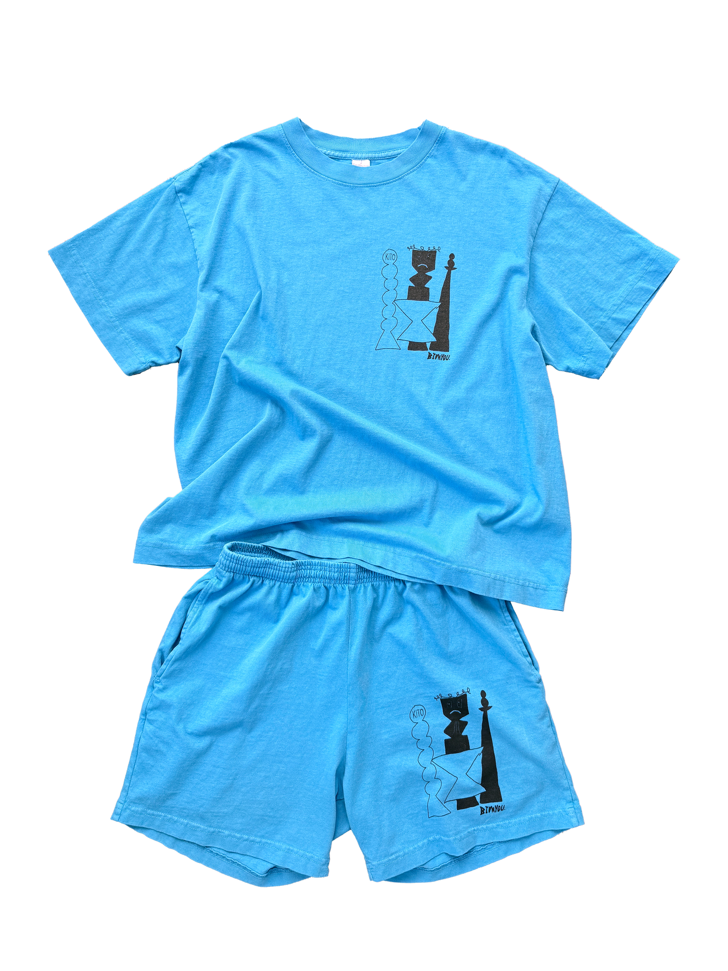 BIMYOU Boxy Tee Short Set